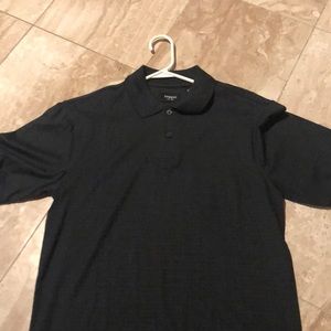 Haggar Black Small Checkered Men’s Small Polo